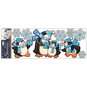 Samolepky plastické tučňáci 57 x 20 cm