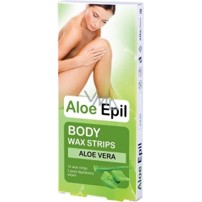 Aloe Epil Body depilační voskové pásky na tělo 16 + 2 kusů