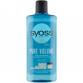 Syoss Pure Volume nadýchaný objem bez zatížení, micelární šampon pro slabé vlasy 440 ml