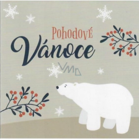 Nekupto Přání mini k Vánocům, Pohodové Vánoce 10 x 10 cm 3527 XI