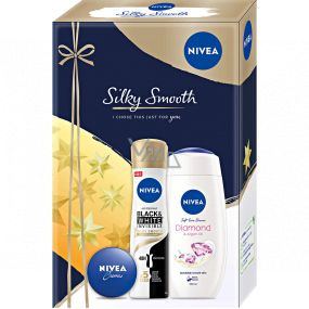 Nivea Silky Smooth Diamond sprchový gel 250 ml + Silky Smooth antiperspirant sprej 150 ml + krém 30 ml, kosmetická sada