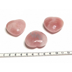 Růženin Hmatka, léčivý drahokam ve tvaru srdce přírodní kámen 4 cm 1 kus, kámen lásky
