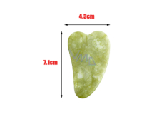 Serpentin Gua Sha redukuje vrásky, otoky, zlepšuje pružnost pokožky 4,3 x 7,1 cm, kámen léčitelů