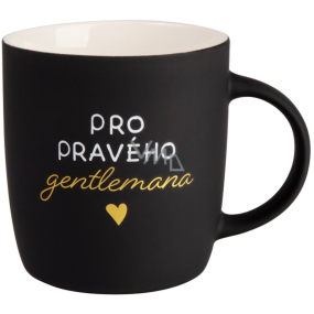 Albi Sametový hrnek - Pro pravého gentlemana černý 330 ml