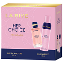LA RIVE HER CHOICE parfémovaná voda 100 ml + deodorant sprej 150 ml, dárková sada pro ženy + Sprchový gel La Rive 2v1 Minie 250 ml NAVÍC