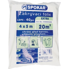 Spokar Extra Zakrývací folie LDPE, 40 µ, 20 m?, 4 × 5 m