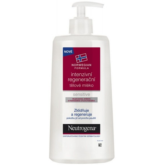 Neutrogena Sensitive Intenzivní regenerační tělové mléko velmi suchá citlivá pokožka 400 ml