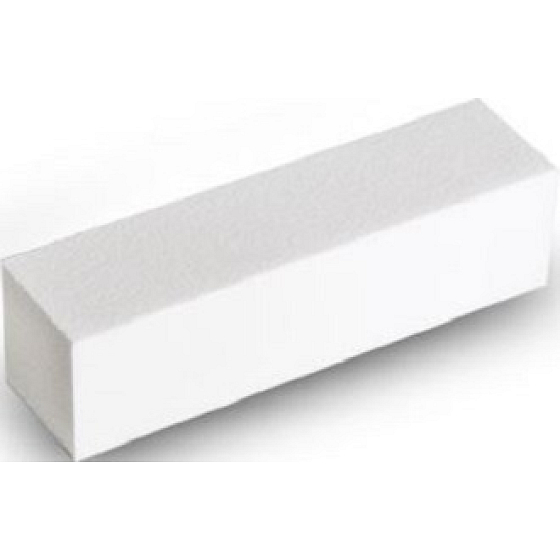Pilník na nehty 4 stranný blok bílý 9,5 x 2,5 x 2,5 cm