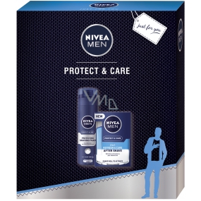 Nivea Men Protect & Care 2v1 pečující voda po holení 100 ml + Men Protect & Care pěna na holení 200 ml, kosmetická sada