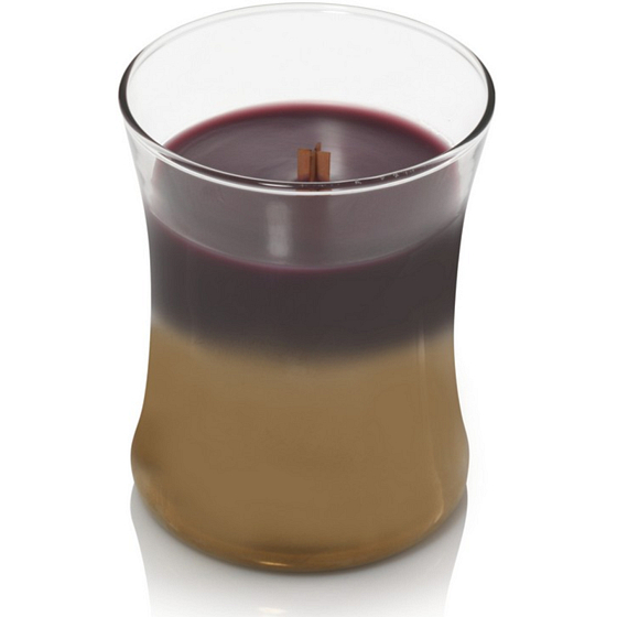 WoodWick Floral Nights Dark Poppy - Vlčí mák vonná svíčka s dřevěným knotem a víčkem sklo malá 85 g Limited 2019