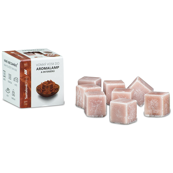 Kozák Santalové dřevo přírodní vonný vosk do aromalamp a interiérů 8 kostiček 30 g