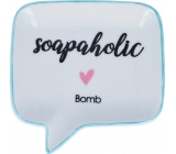 Bomb Cosmetics Soapaholic Soap Dish Keramická miska na mýdlo 12,5 x 12,5 cm