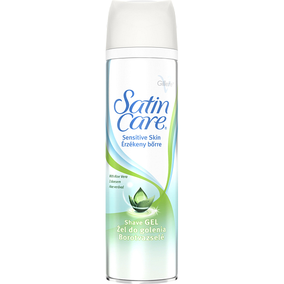 Gillette Satin Care gel na holení pro ženy, 200 ml