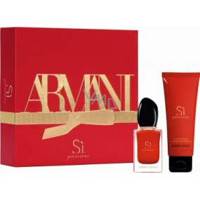 Giorgio Armani Sí Passione parfémovaná voda pro ženy 30 ml + tělové mléko 75 ml, dárková sada