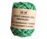 Albi Jutový dekorační provázek Zelený 10 m