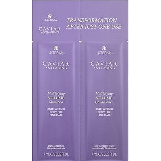 Alterna Caviar Anti-Aging Multiplying Volume kaviárový šampon a kondicionér pro trvalý objem vlasů 2 x 7 ml, duopack