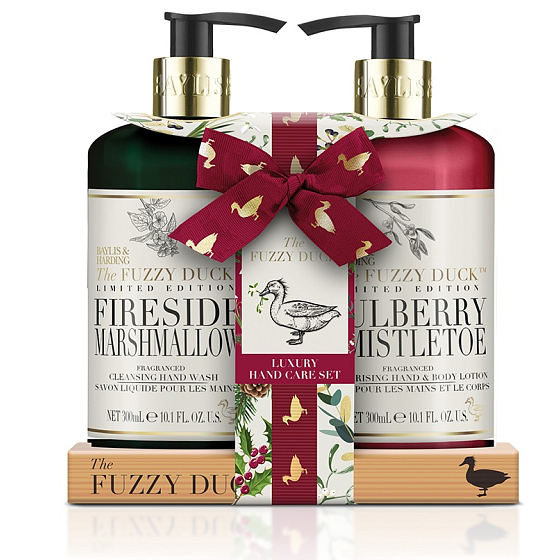 Baylis & Harding Zimní království tekuté mýdlo na ruce dávkovač 300 ml + mléko na ruce a tělo 300 ml, kosmetická sada pro ženy
