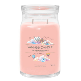 Yankee Candle Watercolour Skies - Akvarelová obloha vonná svíčka Signature velká sklo 2 knoty 567 g