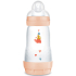 Mam Anti-Colic antikoliková láhev na krmení, silikonová jemná savička se středním průtokem 2+ měsíců Růžová 260 ml