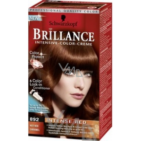 Schwarzkopf Brillance Color Creme barva na vlasy 892 horký červený karamel 50 ml