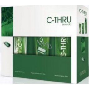 C-Thru Emerald toaletní voda 30 ml + deodorant sprej 150 ml + tělové mléko 75 ml, pro ženy dárková sada