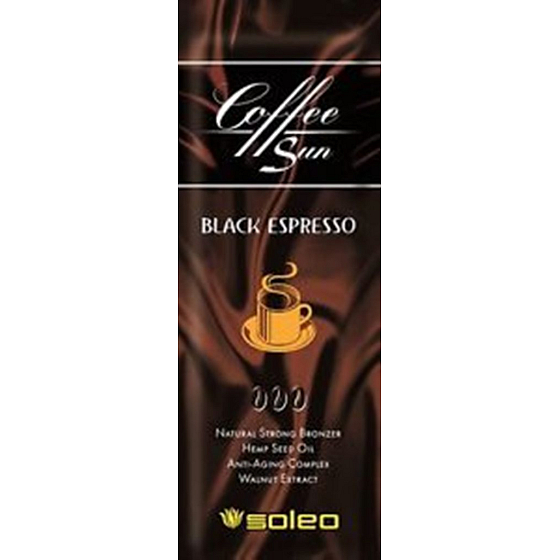 Soleo Coffee Sun Black Espresso Maximální přírodní krém na opalování 5ml - jednorázový krém do solária