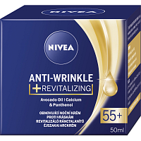 Nivea Anti-Wrinkle Revitalizing 55+ obnovující noční krém proti vráskám, 50 ml