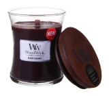 WoodWick Black Cherry - Černá třešeň vonná svíčka s dřevěným knotem a víčkem sklo střední 275 g