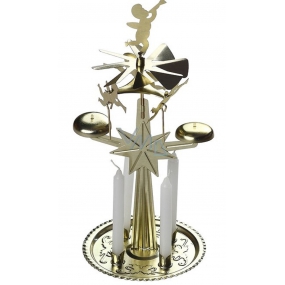 Andělské zvonění zlaté se 4 svíčkami 130 x 270 mm