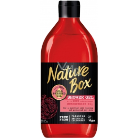 Nature Box Granátové jablko sprchový gel se 100% za studena lisovaným olejem, vhodné pro vegany 385 ml