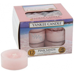 Yankee Candle Pink Sands - Růžové písky vonná čajová svíčka 12 x 9,8 g