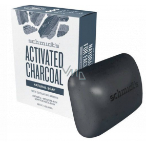 Schmidt Aktivní uhlí + hořčík přírodní tuhé toaletní mýdlo hydratující, bez parabenů, ftalátů a umělých aromat 142 g