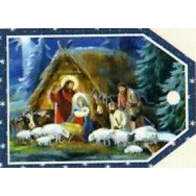 Nekupto Vánoční kartičky na dárky Betlém 5,5 x 7,5 cm 6 kusů