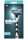 Gillette Mach3 holicí strojek + náhradní hlavice 2 kusy pro muže