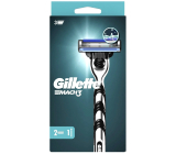 Gillette Mach3 holicí strojek + náhradní hlavice 2 kusy pro muže