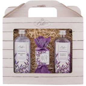 Bohemia Gifts Lavender La Provence sprchový gel 100 ml + šampon na vlasy 100 ml + ručně vyráběné mýdlo 30 g, kosmetická sada