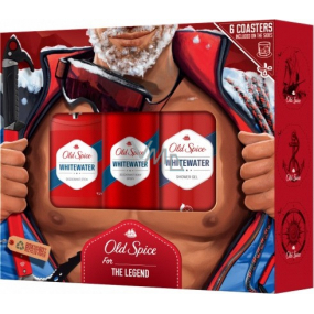 Old Spice White Water Alpinist sprchový gel 250 ml + deodorant stick 50 ml + deodorant sprej 150 ml, kosmetická sada pro muže