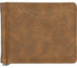 Albi Mužská záležitost peněženka Hnědá se sponou 12 x 9 x 3 cm