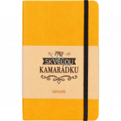 Albi Dárkový journal blok střední žlutý Pro skvělou kamarádku 11 x 17 cm