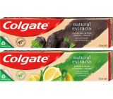 Colgate Natural Extracts Charcoal & Mint zubní pasta 75 ml + Lemon & Aloe zubní pasta 75 ml, 36 kusů karton