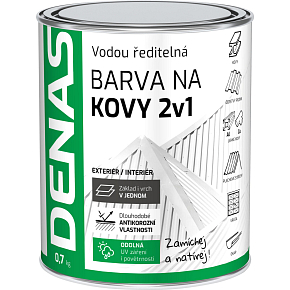 DENAS BARVA NA KOVY 2v1 antikorozní rychleschnoucí barva, 0230 hnědá, 700 g