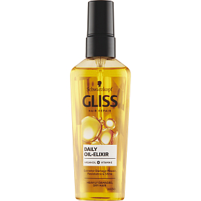 Gliss denní olejový elixír pro poškozené a suché vlasy, 75 ml Gliss denní olejový elixír pro poškozené a suché vlasy, 75 ml
