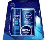 Nivea Men Univerzální krém 30 ml + Original Care sprchový gel 250 ml + Fresh Active deodorant sprej 150 ml, kosmetická sada