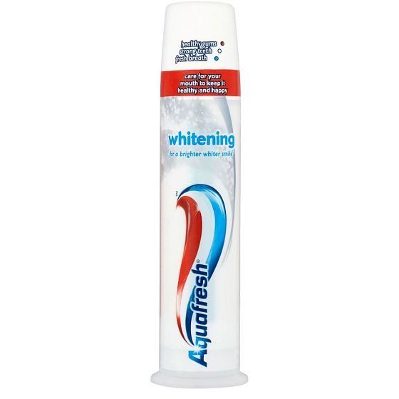 Aquafresh Whitening zubní pasta dávkovač 100 ml