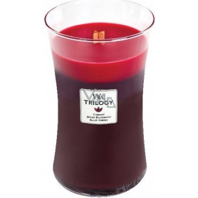 WoodWick Trilogy Sun Ripened Berries - Letní bobule vonná svíčka s dřevěným knotem a víčkem sklo velká 609,5 g