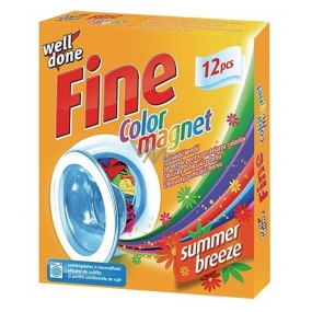 Well Done Fine Color Magnet Summer Breeze ubrousky do praní pohlcující barvu s vůní, vhodné i do sušičky prádla 12 kusů