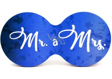 Nekupto Dvojtácek korkový podtácek Mr. a Mrs. 19 x 9,5 x 0,3 cm