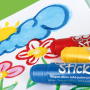 Apli Color Sticks temperové barvy suché mix barev 12 x 10 g, sada