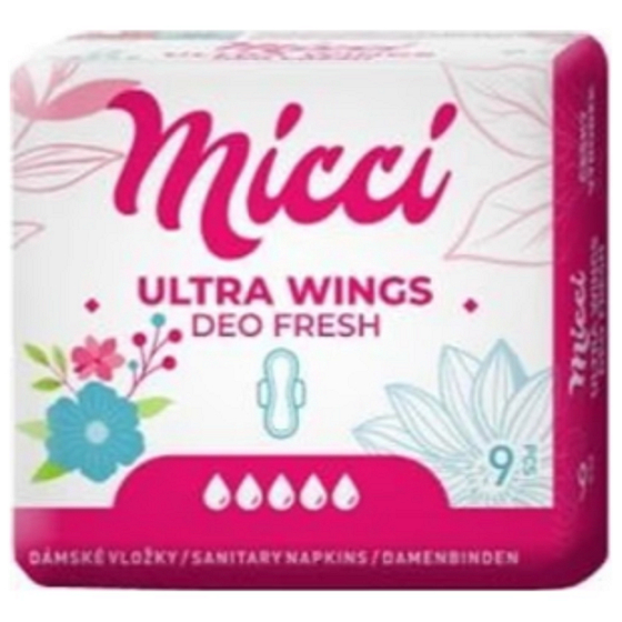 Micci Ultra Wings Deo intimní vložky s křidélky 9 kusů