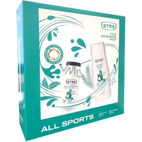 Str8 All Sports antiperspirant deodorant sprej 150 ml + sprchový gel 400 ml, kosmetická sada pro muže